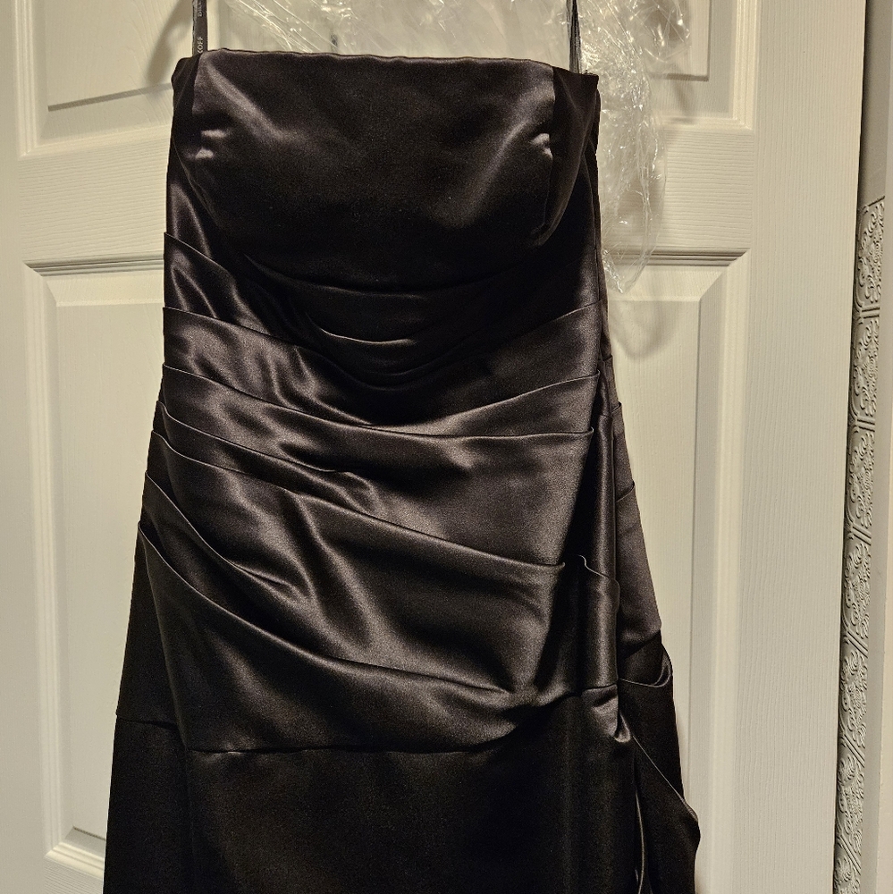 Bill Levkoff Strapless Bridesmaid Dress, Size 12, Black